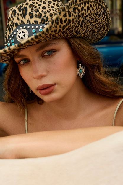 Myra Starburst Earrings for Women with Turquoise Center Myra USA