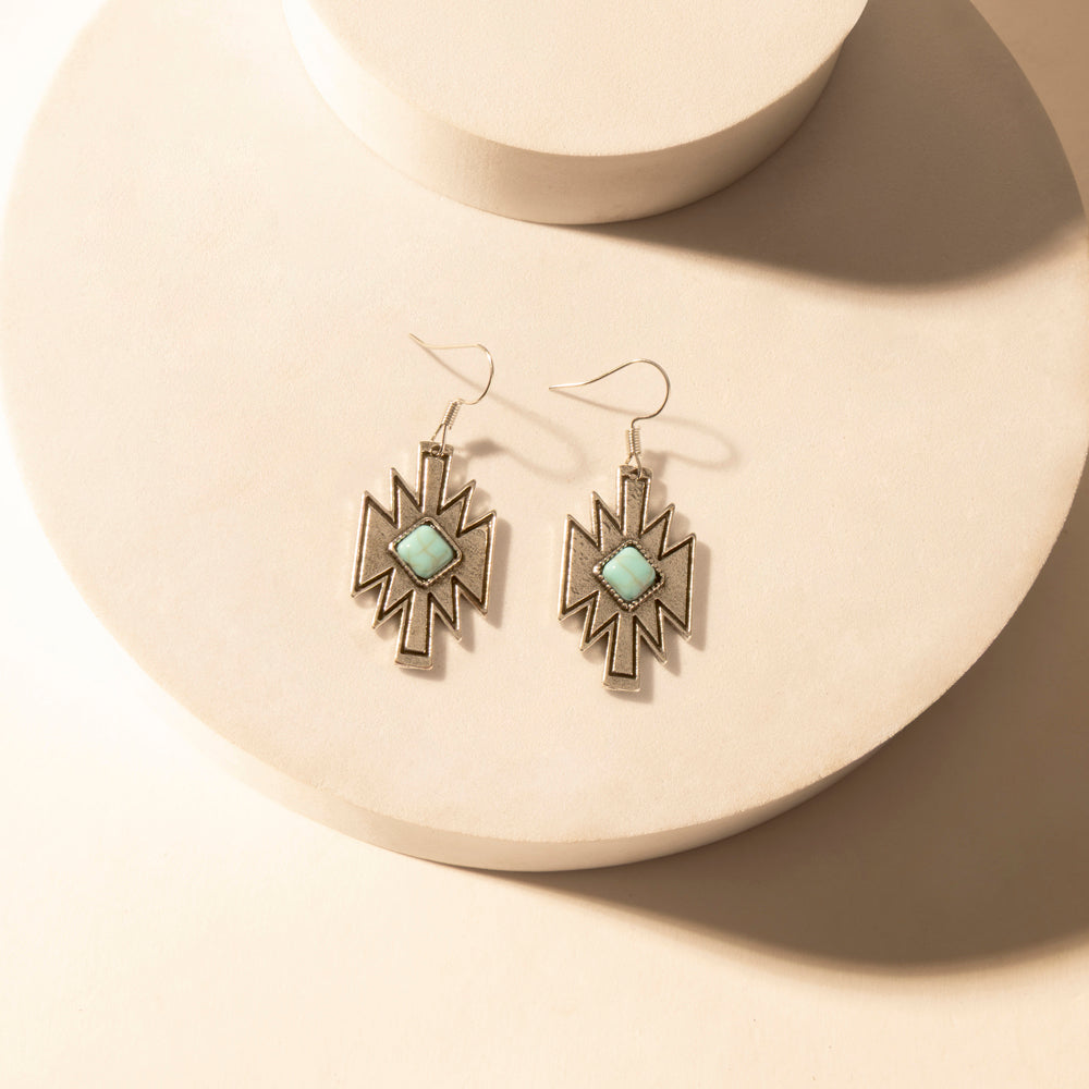 Myra Starburst Earrings for Women with Turquoise Center Myra USA