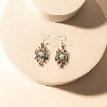 Myra Starburst Earrings for Women with Turquoise Center Myra USA