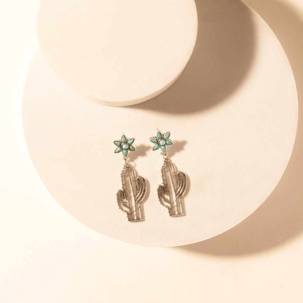 Myra Cactus Kiss Turquoise Drop Earrings for Women Myra USA