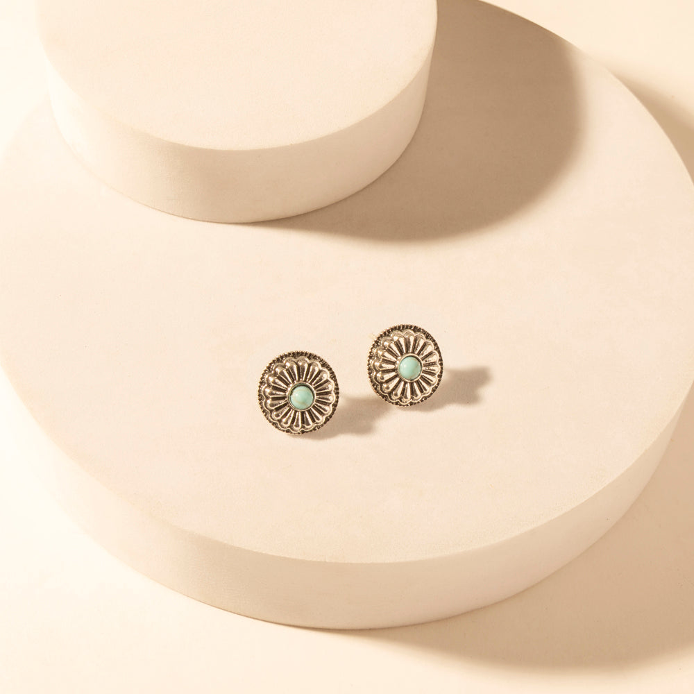 Myra Sonoran Stud Set in with turquoise detail in premium style Myra USA