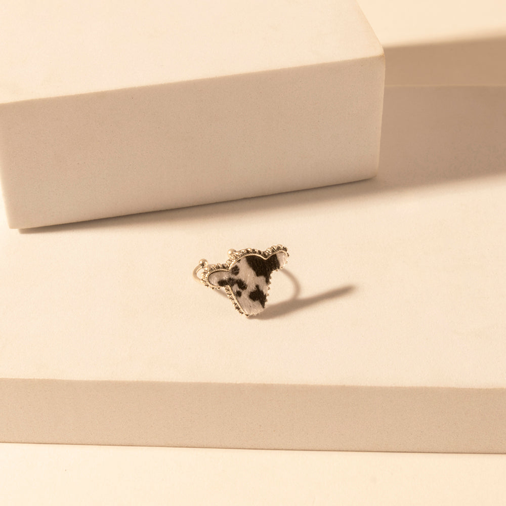 Myra Rodeo Hide adjustable Ring for Women with hair-on cowhide detail for premium western wear Myra USA