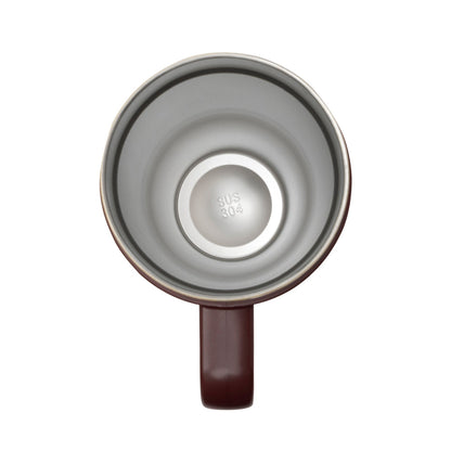 Myra Trailkissed Western Tumbler in Yellow Stainless Steel with Leather Wrap and Handle for Everyday Use Myra USA