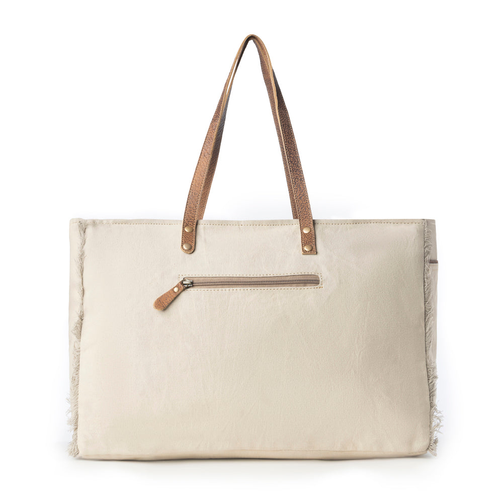 Myra Wildmandala Weekender Bag for Women in ivory with vintage print detail Myra USA