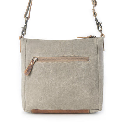 Myra Damask Trail Vintage Crossbody Bag for Women in sage with print detail Myra USA