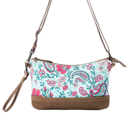 Myra Wild Posy Crossbody Bag for Women in agave with print detail Myra USA