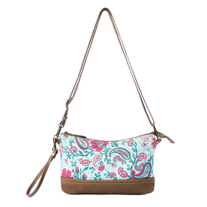 Myra Wild Posy Crossbody Bag for Women in agave with print detail Myra USA