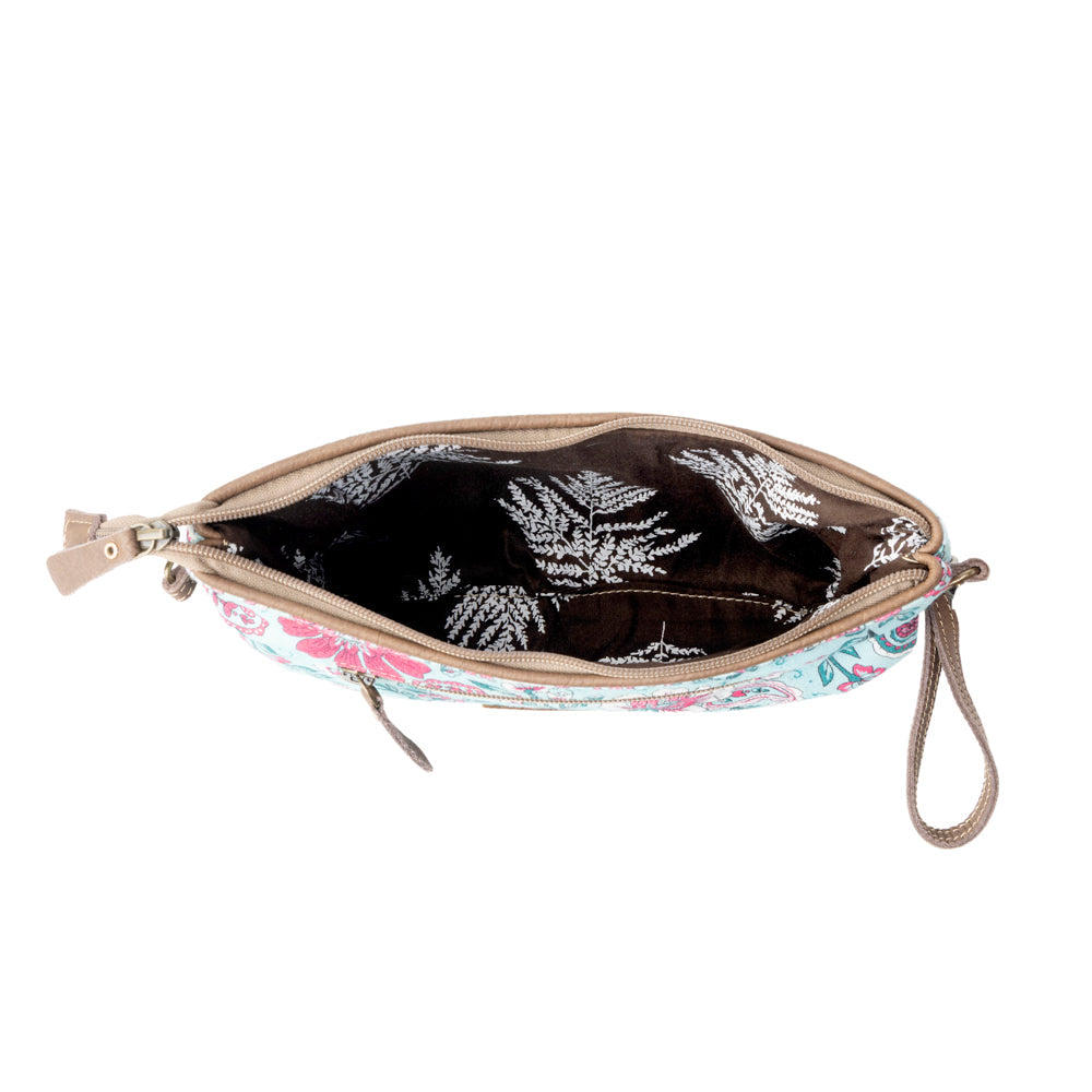 Myra Wild Posy Crossbody Bag for Women in agave with print detail Myra USA