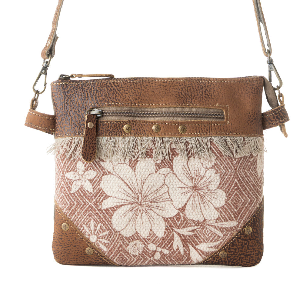 Myra Inkwild Vintage Crossbody Bag for Women in rust with fringe detail Myra USA