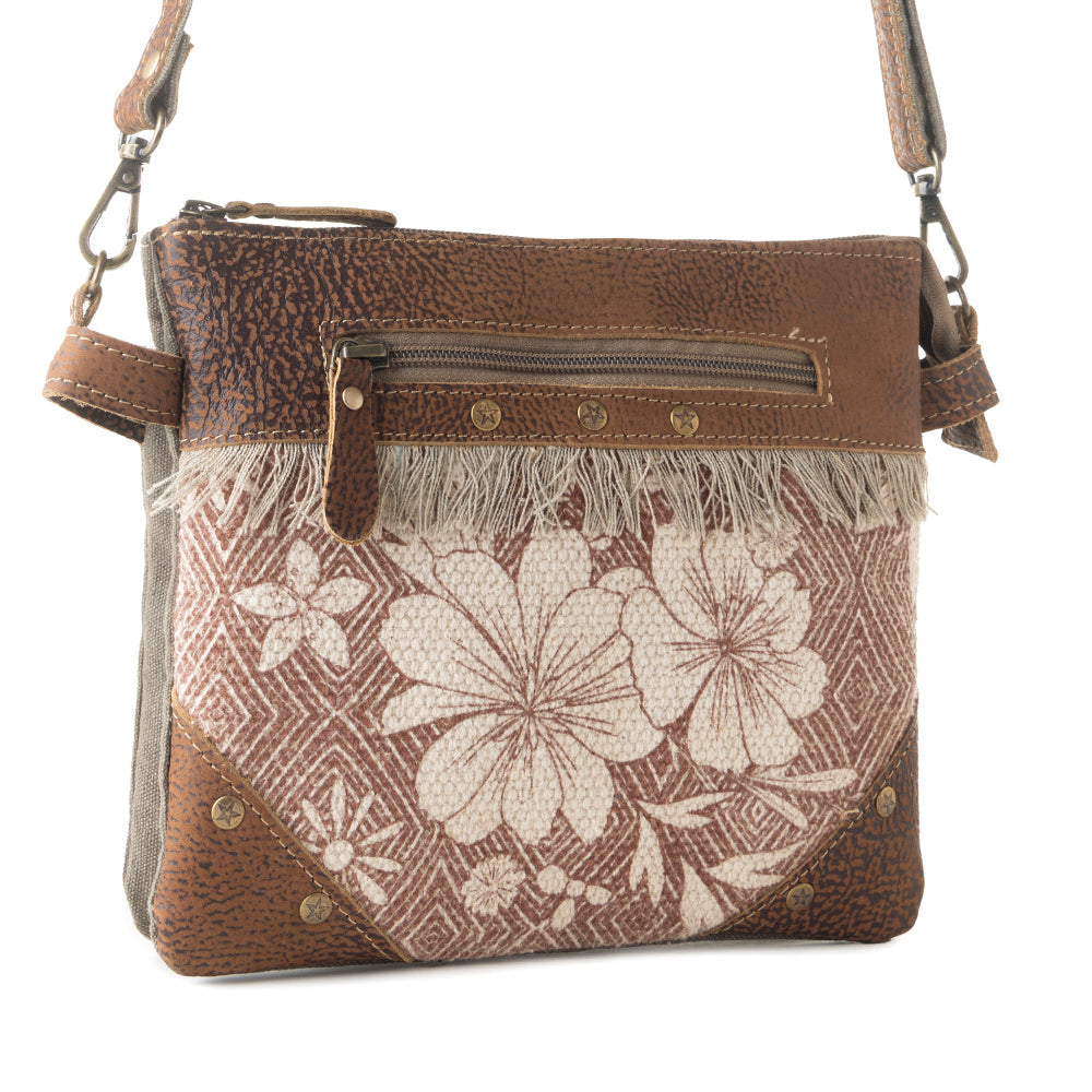 Myra Inkwild Vintage Crossbody Bag for Women in rust with fringe detail Myra USA