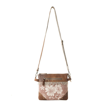Myra Inkwild Vintage Crossbody Bag for Women in rust with fringe detail Myra USA