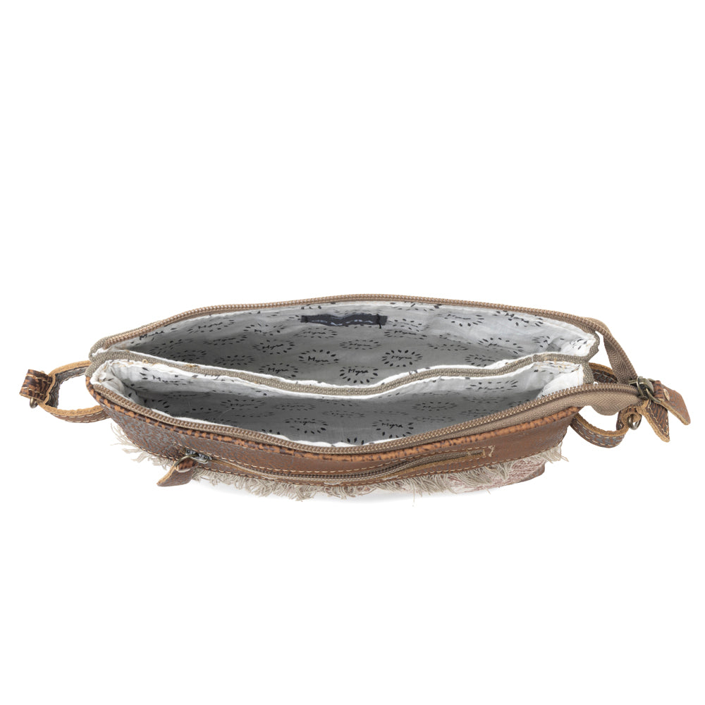Myra Inkwild Vintage Crossbody Bag for Women in rust with fringe detail Myra USA