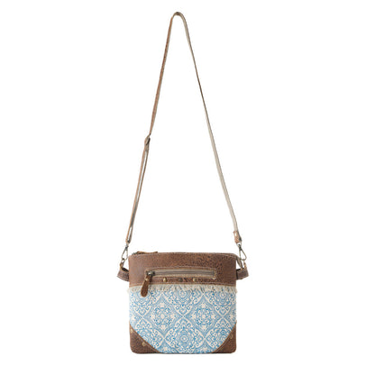 Myra Inkwild Vintage Crossbody Bag for Women in blue with fringe detail Myra USA
