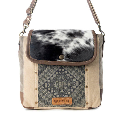 Myra Sandstone Pony Western Shoulder Bag for Women in Khaki Myra USA