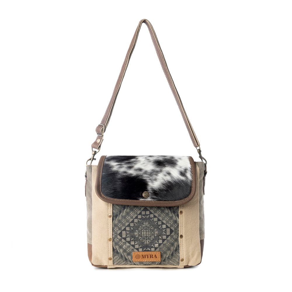 Myra Sandstone Pony Western Shoulder Bag for Women in Khaki Myra USA