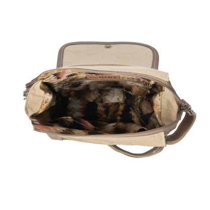 Myra Sandstone Pony Western Shoulder Bag for Women in Khaki Myra USA