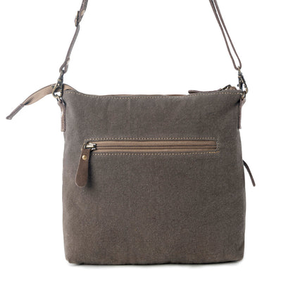 Myra Wildprint Trail Vintage Crossbody Bag for Women in olive with tile detail Myra USA