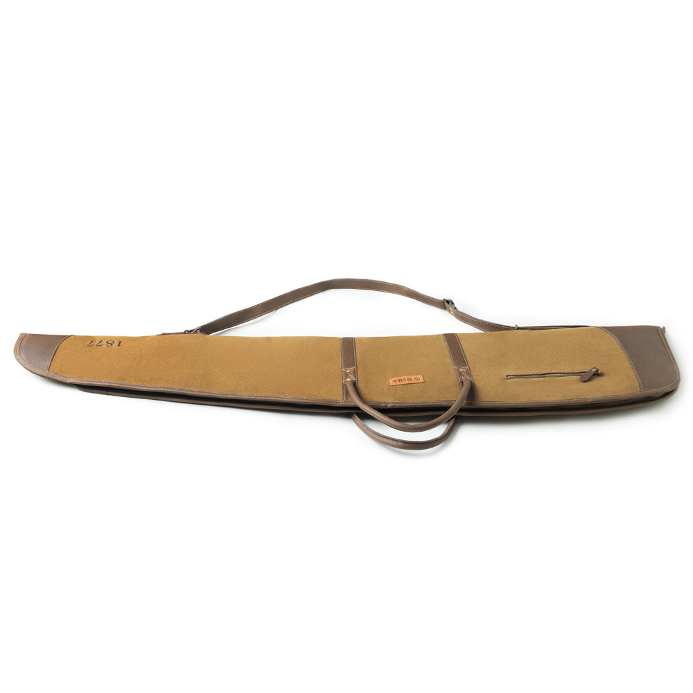 Myra Long Range Cotton Leather Rifle Case in Antique Olive Myra USA