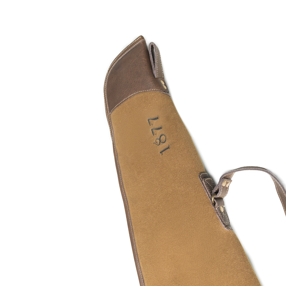 Myra Long Range Cotton Leather Rifle Case in Antique Olive Myra USA