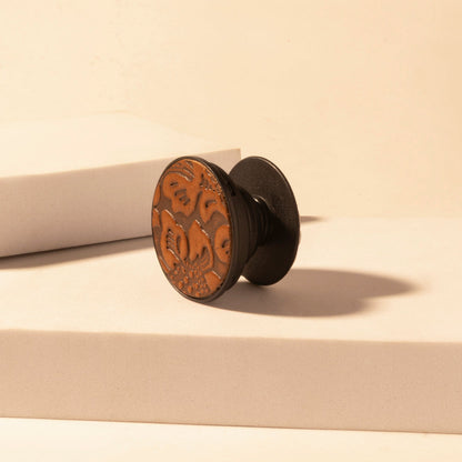 Myra Magnolia Trail Phone Socket for Women in brown with handtooled detail for everyday use Myra USA