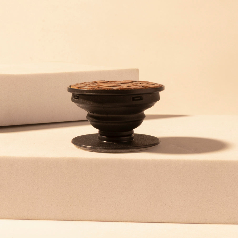 Myra Magnolia Trail Phone Socket for Women in brown with handtooled detail for everyday use Myra USA