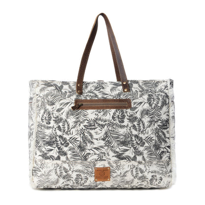 Myra Wildfern Hide Western Weekender Bag for Women in ivory with hairon detail Myra USA