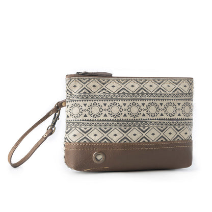 Myra Sundust Vintage Wristlet for Women in ivory with leather detail Myra USA