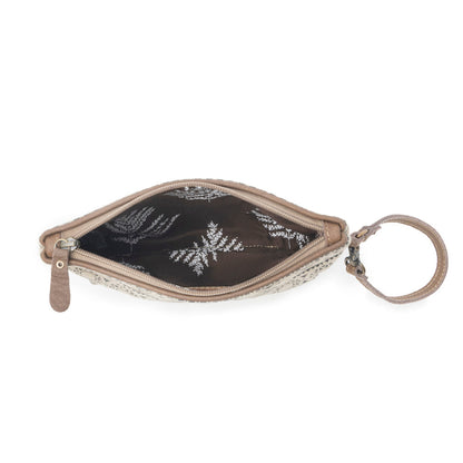 Myra Sundust Vintage Wristlet for Women in ivory with leather detail Myra USA