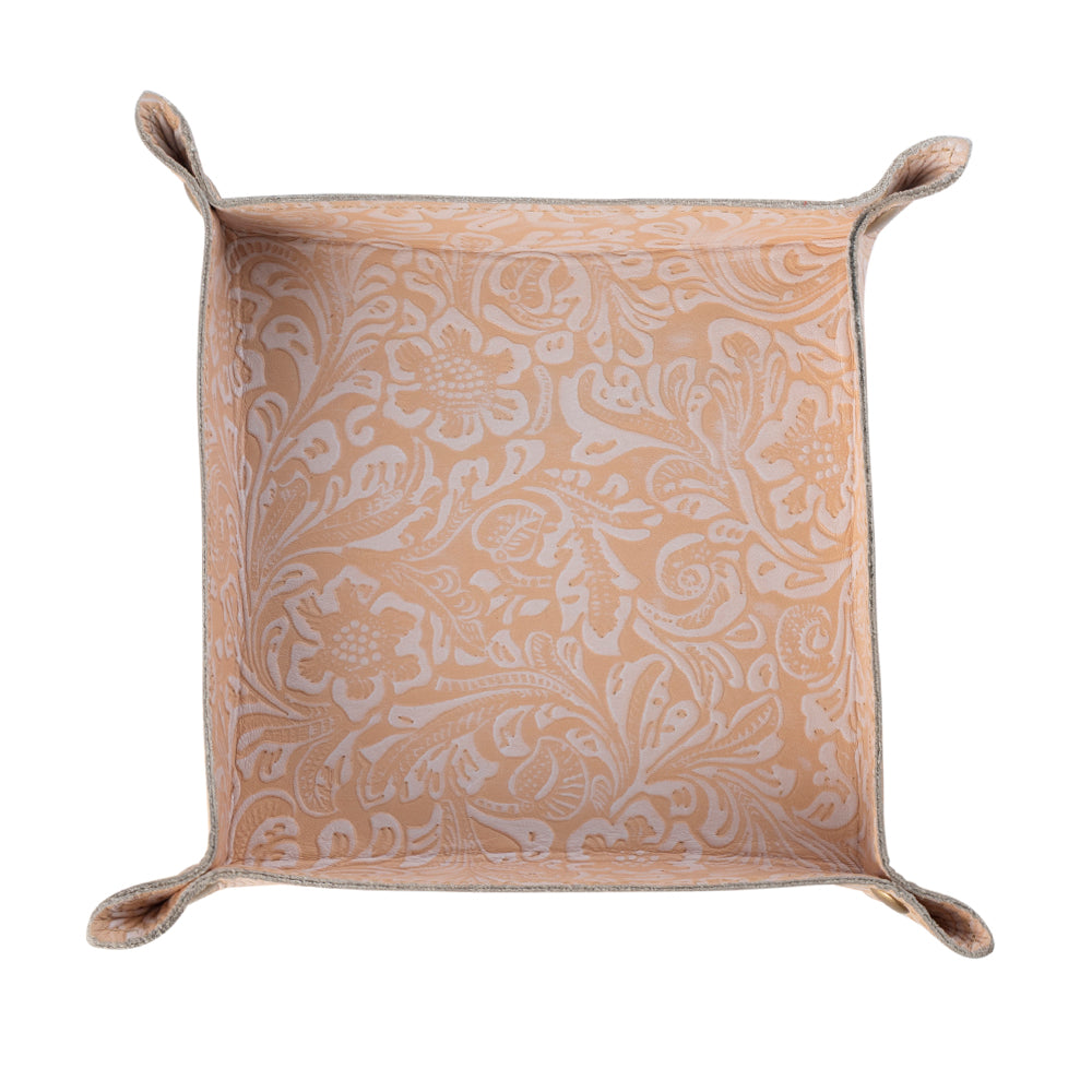 Myra Copperwind Leather Tray in Cream & Peach Floral Myra USA