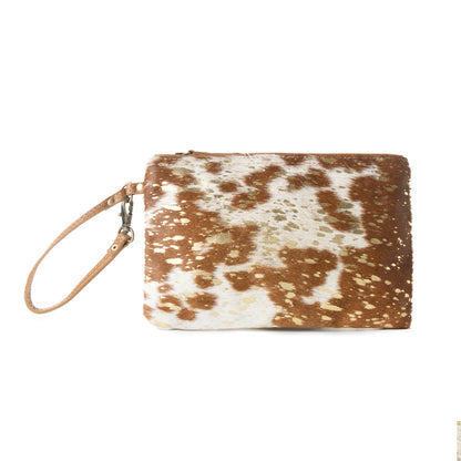 Myra Stardust Pony Western Pouch for Women in brown with foil hairon detail Myra USA