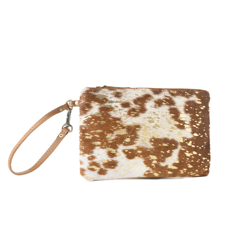 Myra Stardust Pony Western Pouch for Women in brown with foil hairon detail Myra USA