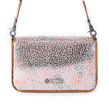Myra Wild Print Leather Bag for Women in cream with textured detail and shoulder strap Myra USA