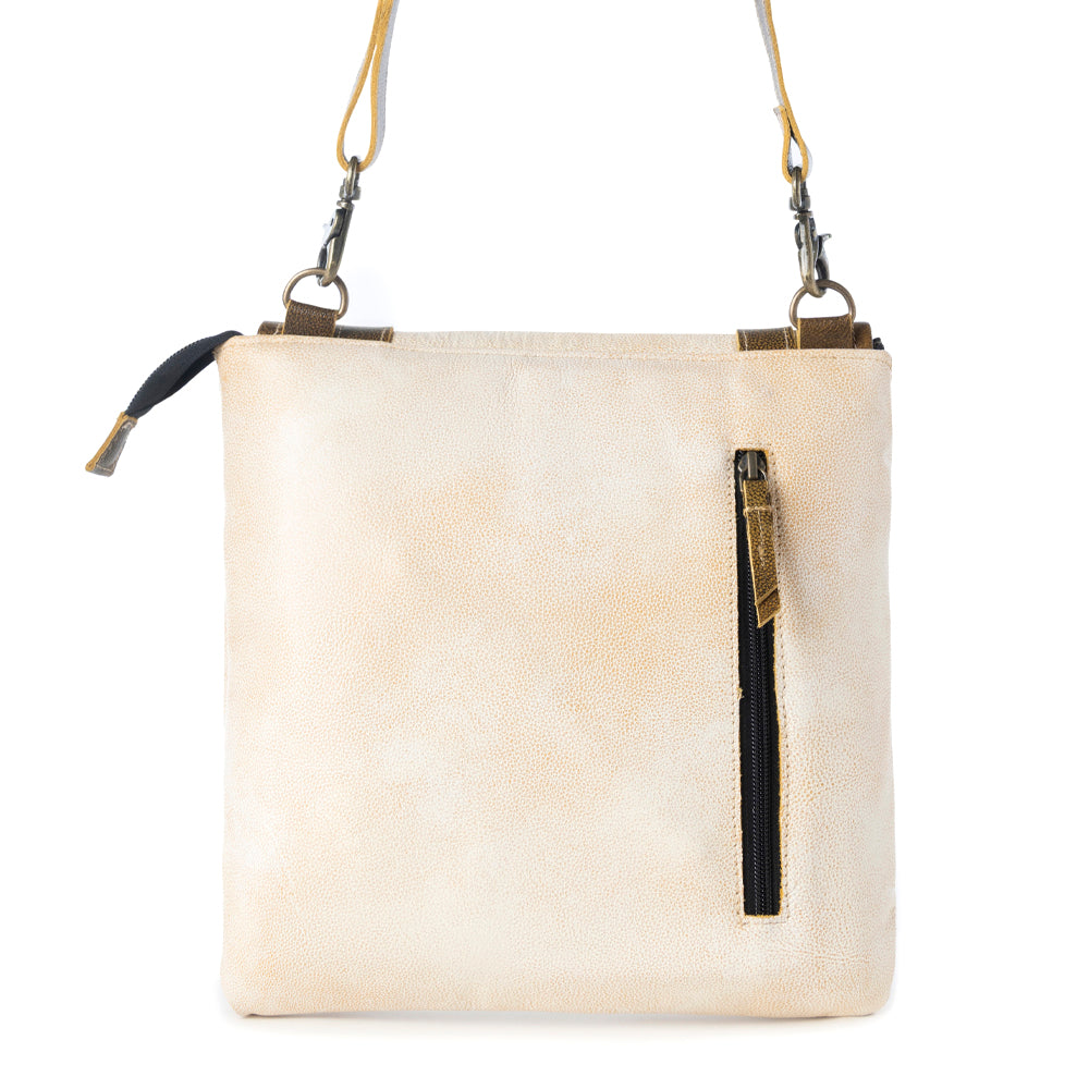Myra Boss Hide Western Concealed Carry Bag for Women in creme with leather detail Myra USA