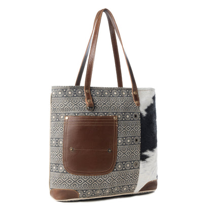 Myra Splithide Western Tote Bag for Women in olive with hairon detail Myra USA