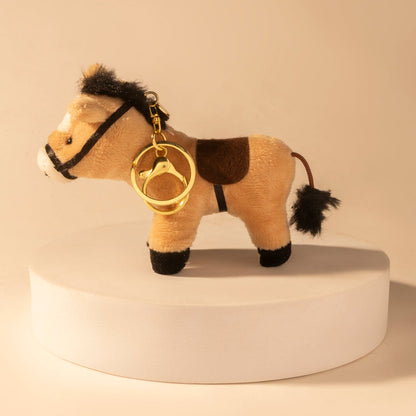 Myra Golden Gallop Bag Charm in Caramel Tan Myra USA
