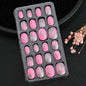 24Pcs/box Kids nails for Girl Cartoon Pattern False Nail Cute Child Fake Nails Tips Kawaii Acrylic Artificial Press on Nail+Tool NovaCart