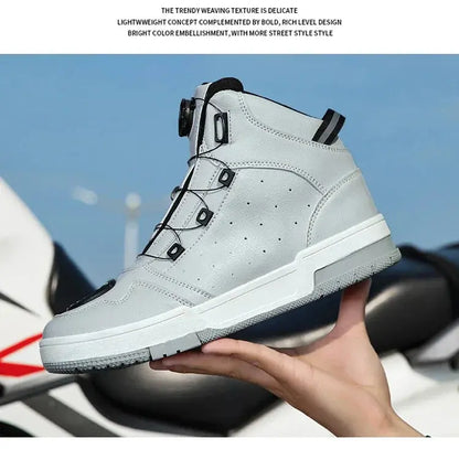 New Motorcycle Boots Men Women Knight Outdoor Riding Anti-slip Spring Sneakers Shoes Bicycle Mountain Racing Road Speed Summer NovaCart