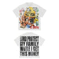 Men's Y2K pattern T-shirt "Get Rich and God Bless Your Family" slogan street style short-sleeved shirt bold money summer top NovaCart