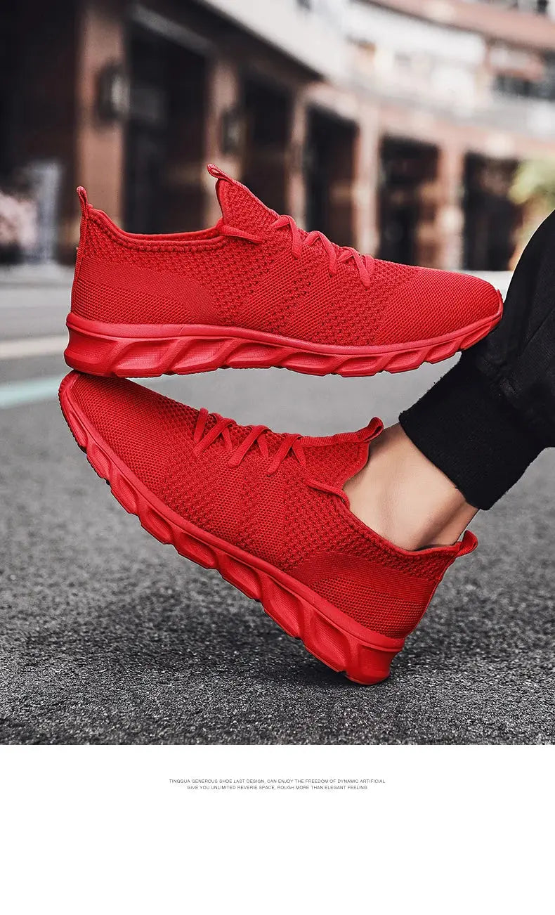 Men's casual sports shoes breathable summer light Soft sole comfort outdoor running shoes fashion student mesh plus size sneaker NovaCart