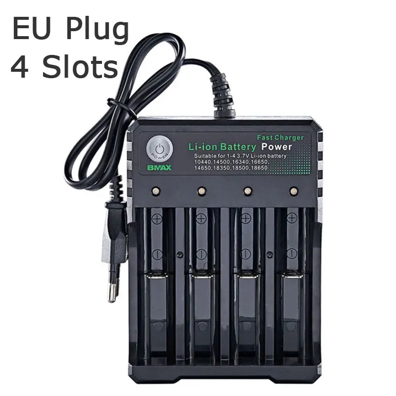 18650 Li-ion Battery Charger 4 Slots AC 110V 220V EU/US Dual For 18650 Charging 3.7V 4.2V Rechargeable Charge for 18500 Pi-Mart