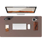 Large Mouse Pad,Office Desk Mat, Leather Desk Pad Protector, Non-Slip PU Leather Desk Blotter, Laptop Desk Pad Pi-Mart