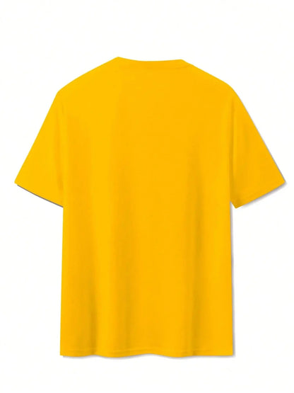 Men's Summer 100% Cotton Fashionable Casual Loose Large Size FAITH HOPE LOVE Printed Sports Round Neck Short Sleeve T-shirt Top NovaCart