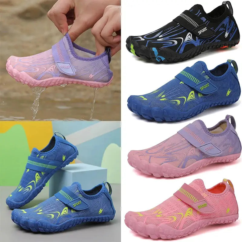 New KID Students Barefoot Quick-Drying Beach Swimming Shoes Aqua Shoes Indoor Fitness Running Shoes Summer Water Shoes 29-38# NovaCart