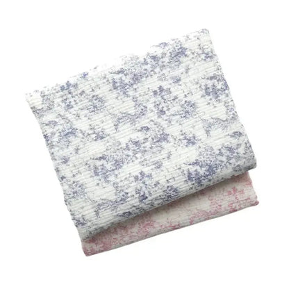Pure Cotton Blue Floral Printing Double-layer Gauze Crepe Fabric For Home Clothes Pajamas Blankets Handmade DIY Fabric 0.5/1/2m NovaCart