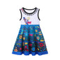 Children's Casual Dress for Girls Mermaid Rapunzel Dress One-Shoulder Sling Short Sleeve Princess Costume Summer Casual Vest NovaCart