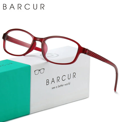 BARCUR Original Classic Presbyopia Glasses for Men and Women High-Quality Plastic Frame with Hinge Splicing Pattern and Mirror Legs Transparent AC Lenses for Reading Stevvex