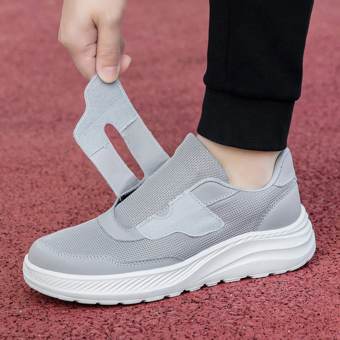 Diabetic Shoes for Men Comfort Walking Shoes for Elderly Swollen Feet Orthopedic Adjustable Double Strap Hook and Loop Sneakers NovaCart