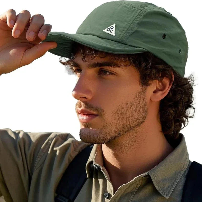 Summer Trucker Cap – 5-Panel Baseball Hat with Short Brim FitiqueFit