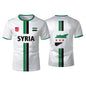 Syria Football T-Shirt Summer Sports Breathable Quick-drying Men's Tops Syrian Flag Map Print Short Sleeve Jersey Kid's Clothes NovaCart