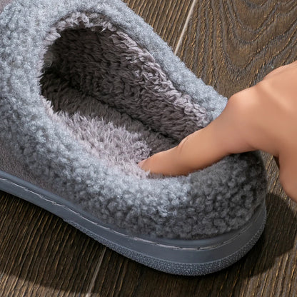 House Suede Slippers for Men TPR Sole Non Slip Durable Soft Warm Memory Foam Cushion Comfortable Living Room Shoes NovaCart